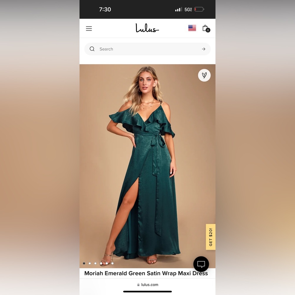 Emerald Green Wrap Dress